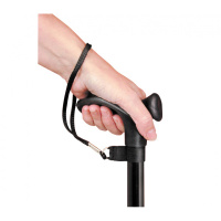 Polsbandje tbv wandelstok - zwart