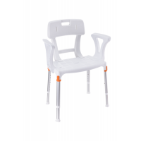 Rechthoekige douchestoel - compleet