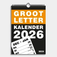 Grootletter Weekkalender 2026 | A4