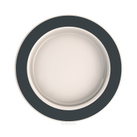 Bord groot 26cm Wit-Antraciet - wit.antraciet