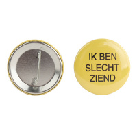 Slechtziend button met speldje