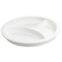 3-vaks bord met zuignap - Wit