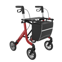 Super Lichtgewicht | Rollator | Metallic Rood | Rehasense | Streamer | Large