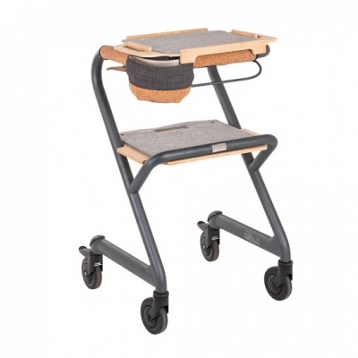 Foto van Saljol | Binnenrollator - Trippelstoel - Opstahulp | WR56 | Velvet Grey 