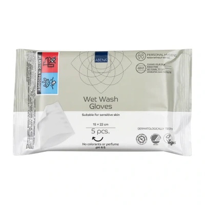 Abena | Washandjes | Ongeparfurmeerd | 5 stuks 