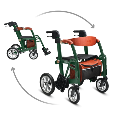 Foto van Glide | 2-in-1 | Rollator en rolstoel | Groen