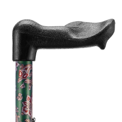 Foto van Opvouwbare wandelstok met anatomisch handvat | Walk-On | Paisley | Rechts | 83 - 93 cm