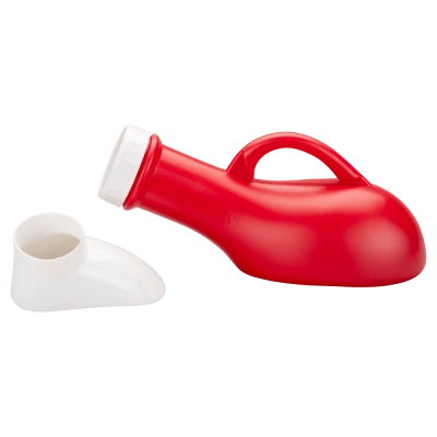 Foto van Urinaal | Unisex | met schroefdop | rood