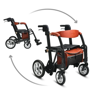 Foto van Glide | 2-in-1 | Rollator en rolstoel | Zwart