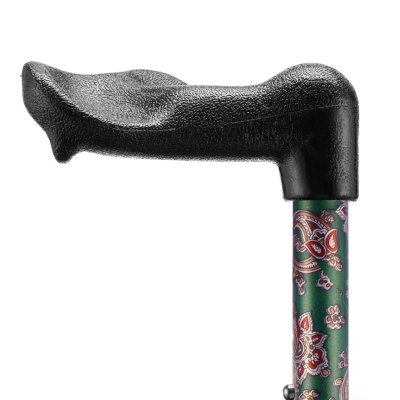 Foto van Opvouwbare wandelstok met anatomisch handvat | Walk-On | Paisley | Links | 83 - 93 cm