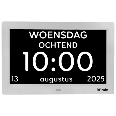BBrain Basic Analoog - Eenvoudige Digitale Dagklok | Wit