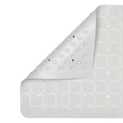 Foto van Douche- / badmat | anti-slip | met zuignappen | wit | 53 x 53 cm