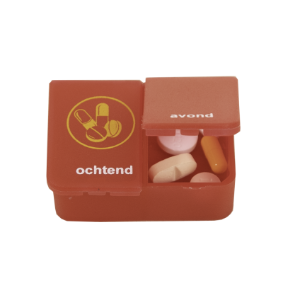 Foto van Pillendoos 1 dag | 2 vakjes | Rood 