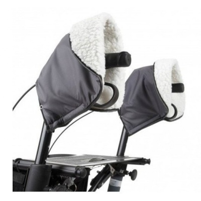 Handwarmers voor rollator | per paar | zwart/wit Handwarmers voor rollator | per paar | zwart/wit