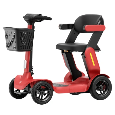Opvouwbare scootmobiel S3 | TTZ Electric | 37V | 12 Ah | 10 km/u | Rood | 4-wiel Foto van Opvouwbare scootmobiel S3 | TTZ Electric | 37V | 12 Ah | 10 km/u | Rood | 4-wiel