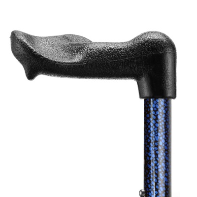 Foto van Opvouwbare wandelstok met anatomisch handvat | Walk-On | Blue Ice | Links | 83 - 93 cm
