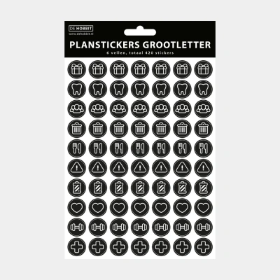 Foto van Grootletter Planstickers 