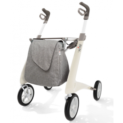 ByAcre | Ultralight Carbon Rollator | Wit met weekend tas