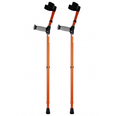 Foto van Elleboogkrukken | Soft Touch handgreep | Oranje