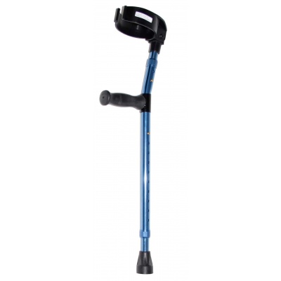 Foto van Elleboogkrukken voor kinderen | Premis | Gesloten manchet | Ronde handgreep | Blauw