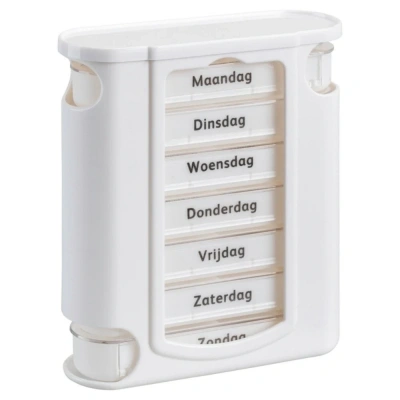 Foto van Pillendoos | 7 Daags | 4 vakjes per dag | wit
