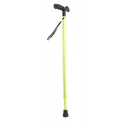 Foto van Wandelstok | Verstelbaar | Aluminium | TPR handvat | Gezandstraald mat groen | 72 - 95 cm