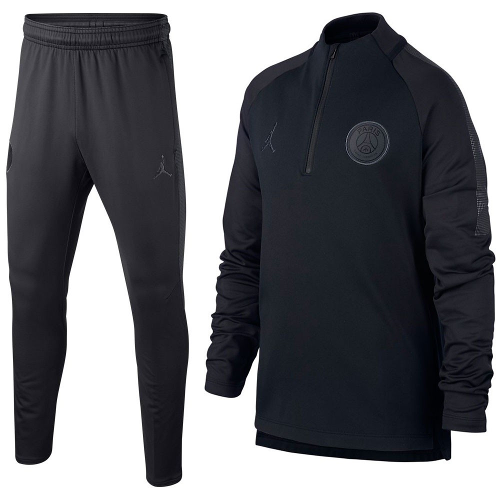 Afbeelding van Paris Saint-Germain Dri-FIT Squad Drill Set Kids Zwart