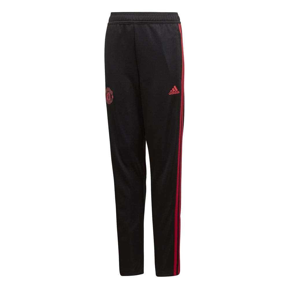 Afbeelding van Manchester United Hooded warm Up Pak Kids Zwart-Rood