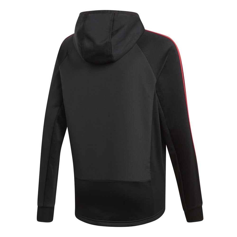 Afbeelding van Manchester United Hooded warm Up Pak Kids Zwart-Rood