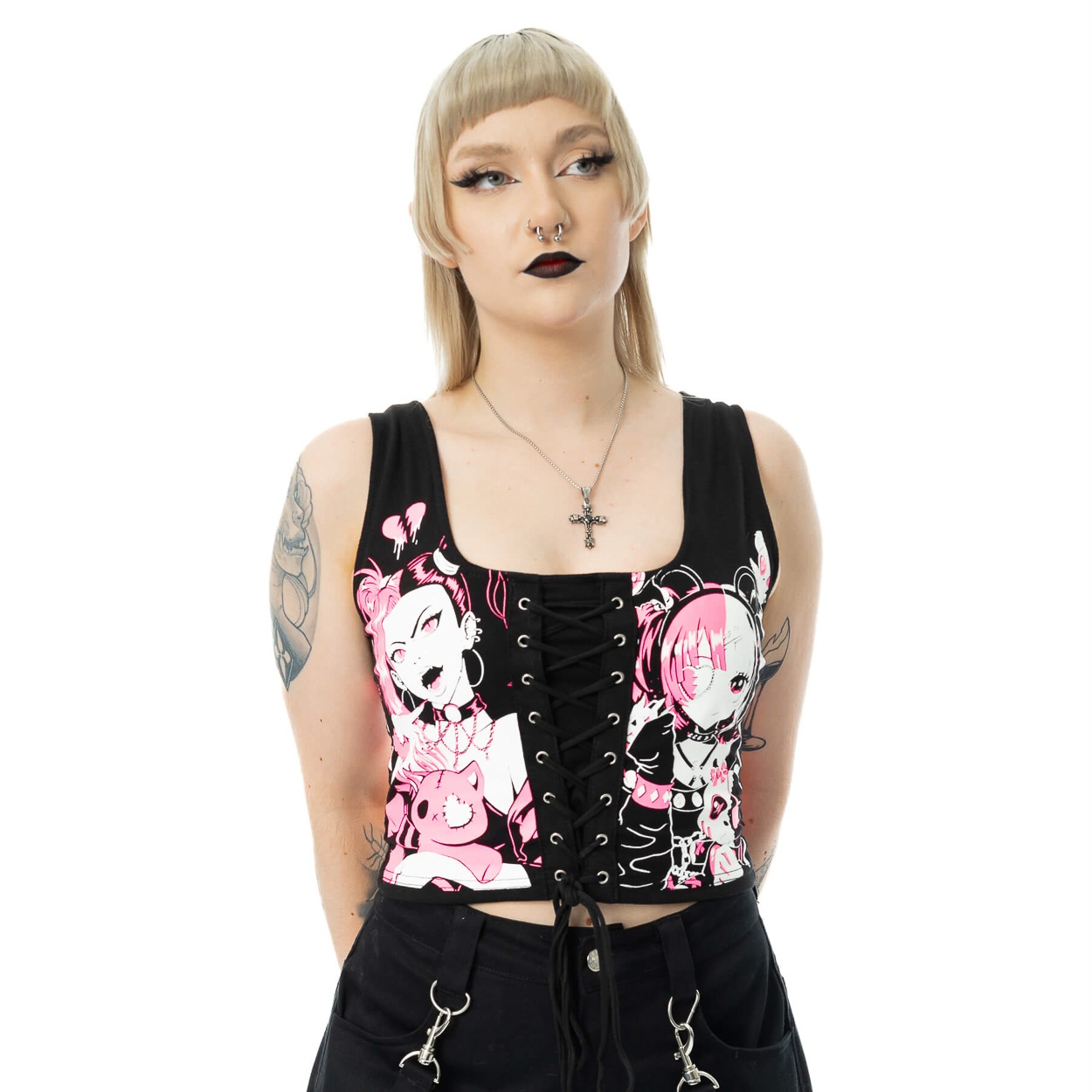 Cupcake Cult | Goth manga top, dollhouse detention