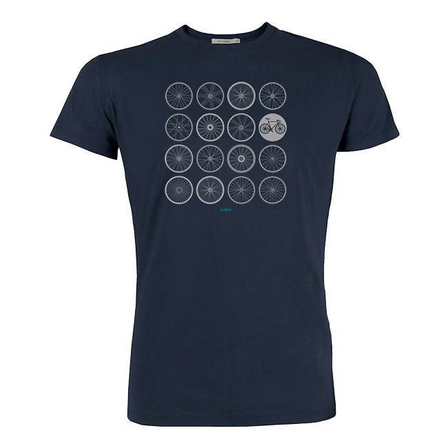 T-shirt bike Wheels bio katoen Navy T-shirt bike Wheels bio katoen Navy