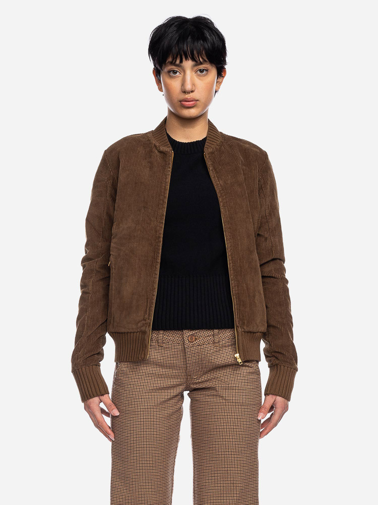 ATO Berlin | Retro jas Bebe van choco bruine brede ribcord