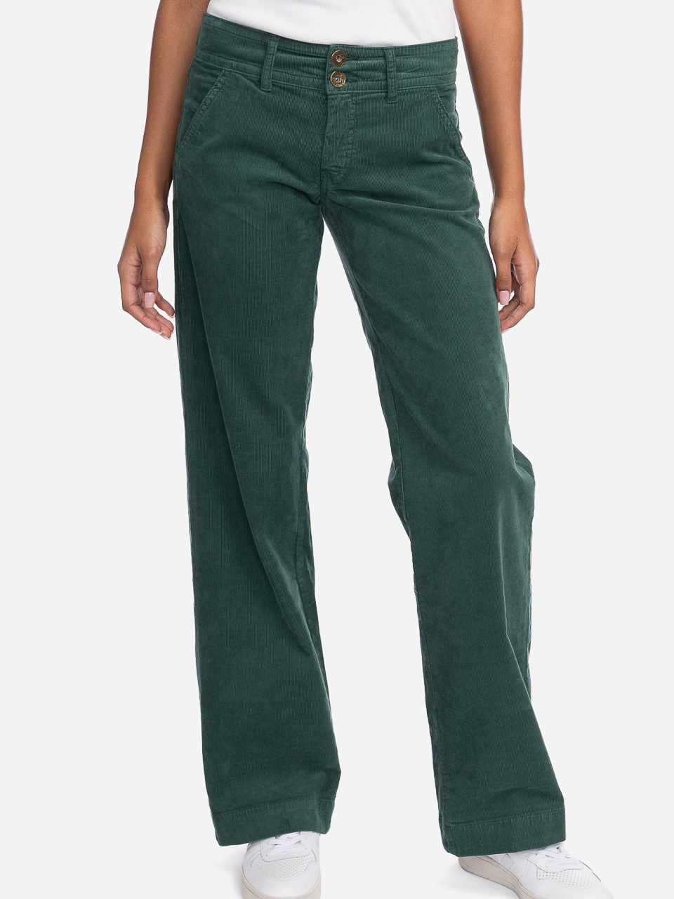 ATO Berlin | Pantalon Lilia, fijne ribcord Garto Groen ATO Berlin | Pantalon Lilia, fijne ribcord Garto Groen