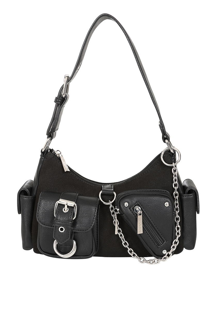 Banned | Handtas Shadow Pop met gesp, rits en keting