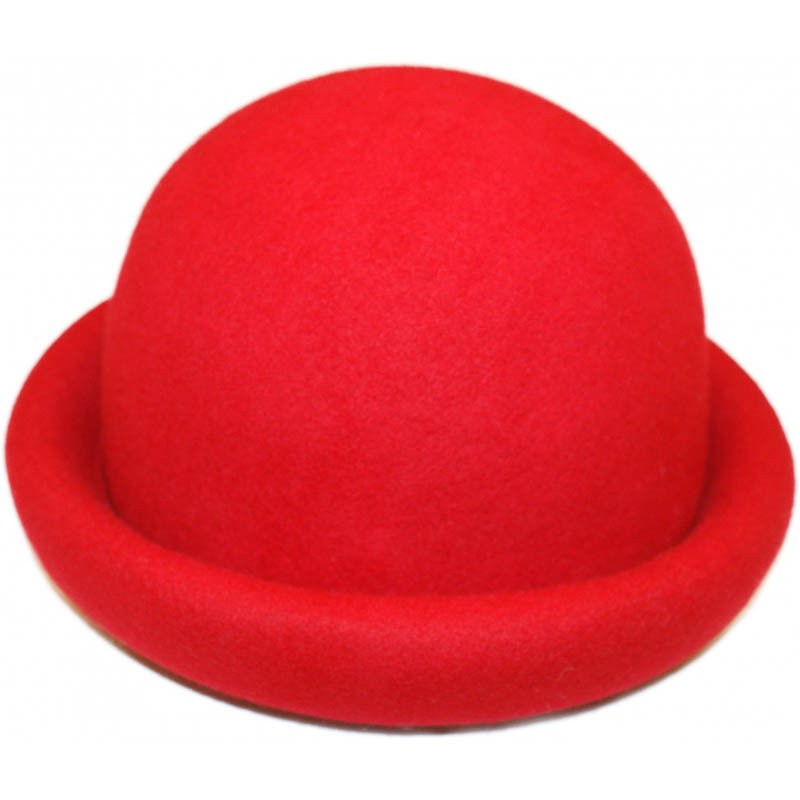Bolhoed, zachte ladyroller-boller, rood Bolhoed, zachte ladyroller-boller, rood