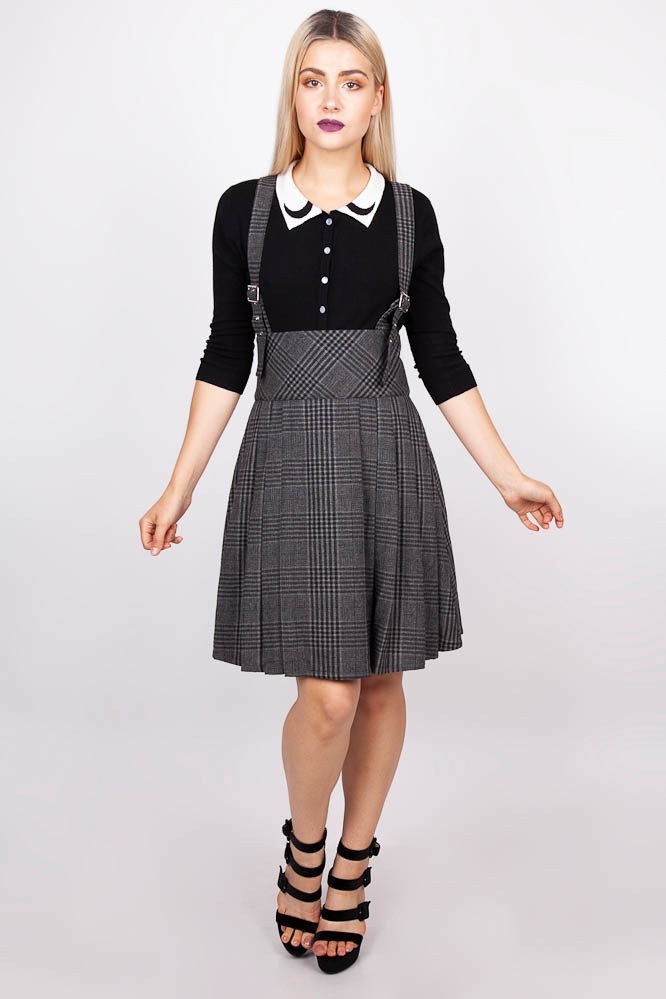 Rok grey Days, high waisted, grijze tartan Rok grey Days, high waisted, grijze tartan