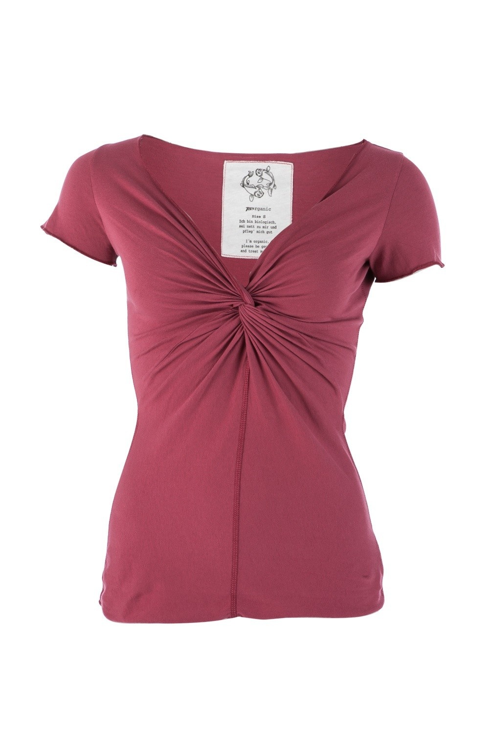 Shirt Angie 100% bio katoen Framboos Roze Shirt Angie 100% bio katoen Framboos Roze