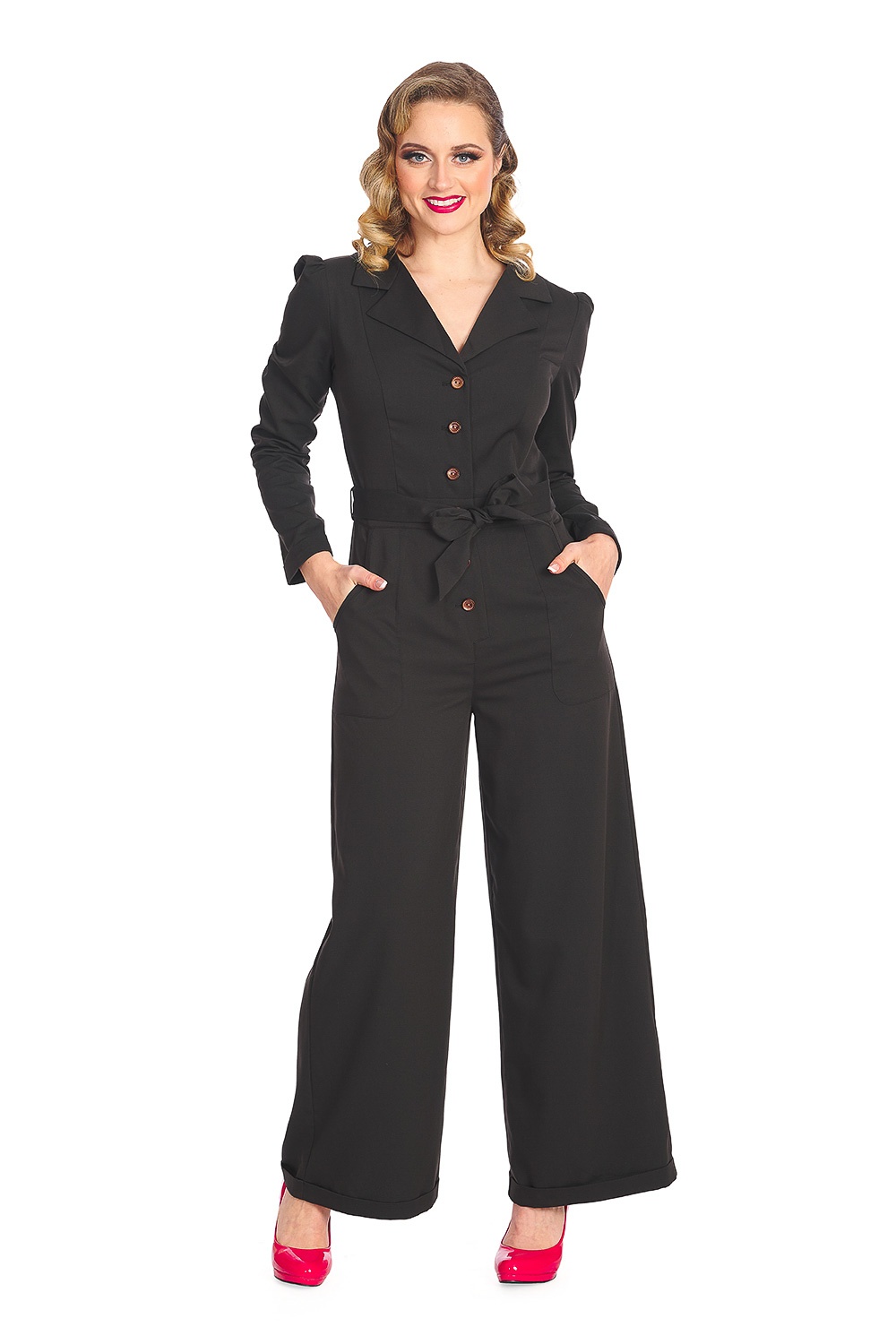 Banned | Playsuit work hard play harder zwart