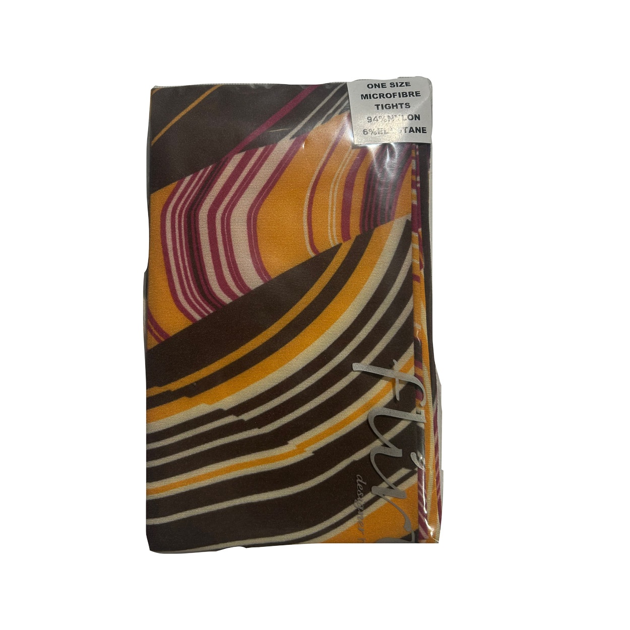 Flirt | Panty bruin cyclaam gele retro cirkels