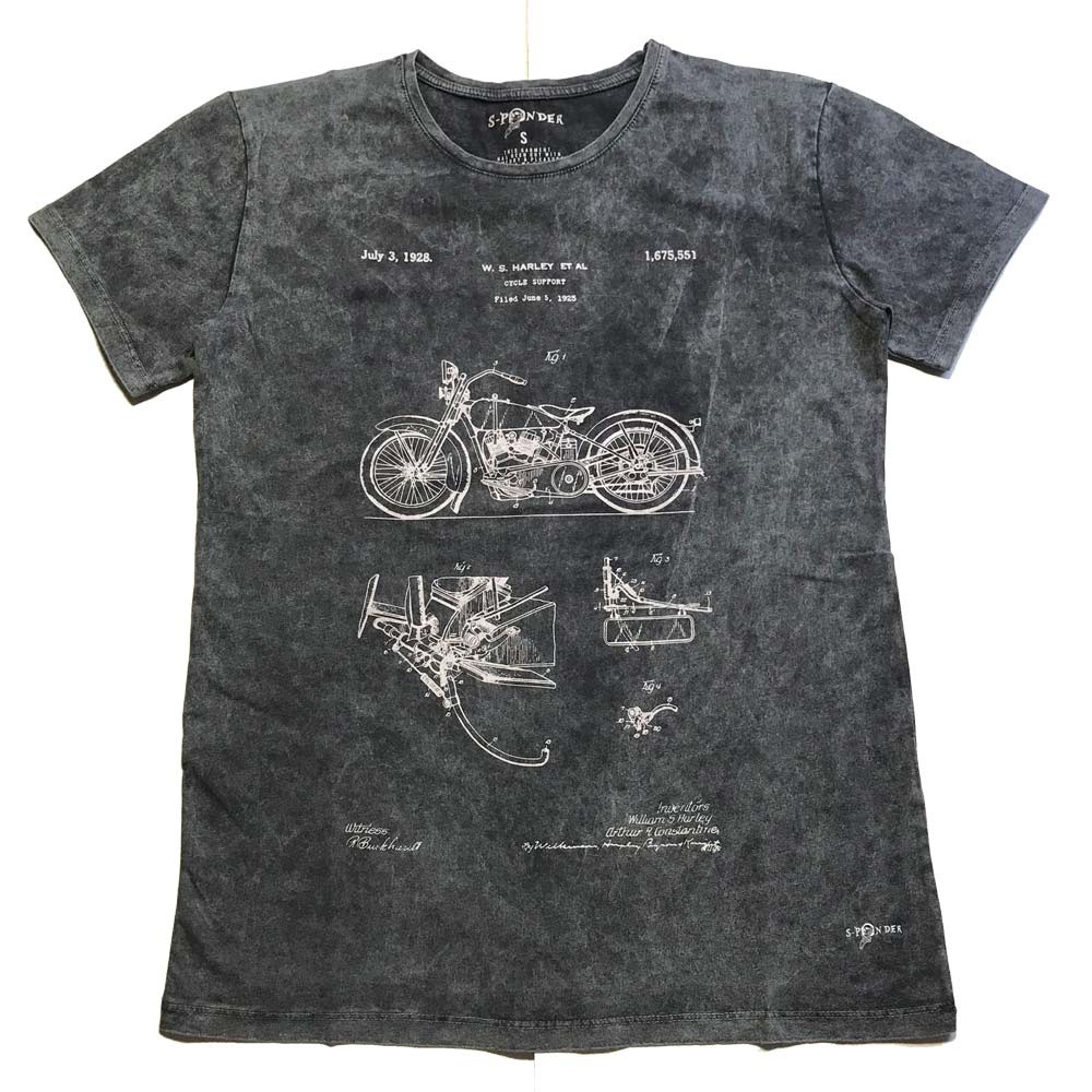 T-shirt Harley parts, stonewash T-shirt Harley parts, stonewash