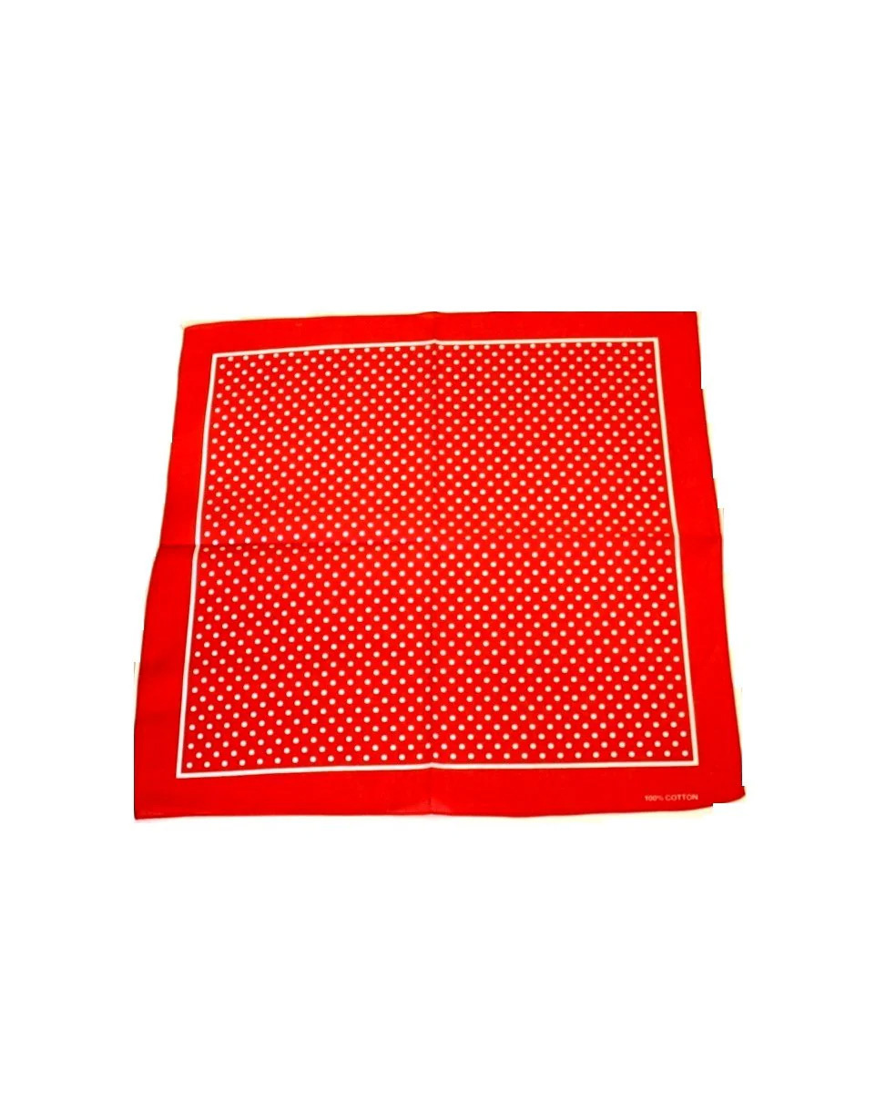 Zacharia | Bandana rood met kleine witte stipjes en rode rand