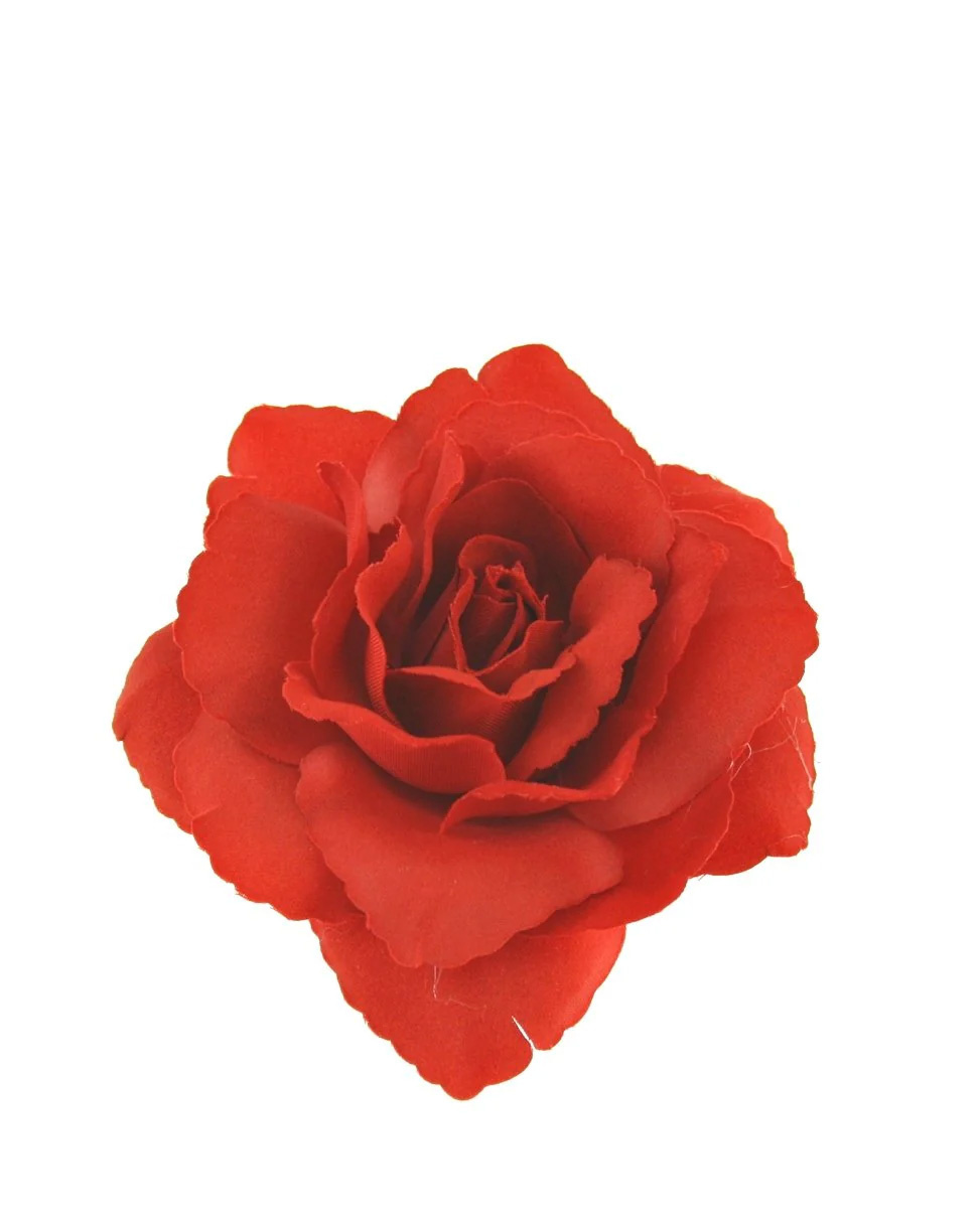 Zacharia | Rode roos op haarclip en broche 