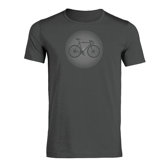 T-shirt Bike circle, bio katoen anthracite T-shirt Bike circle, bio katoen anthracite