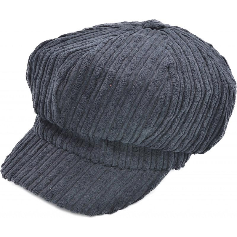 Corduroy newsboy pet, zwart jumbocord Corduroy newsboy pet, zwart jumbocord