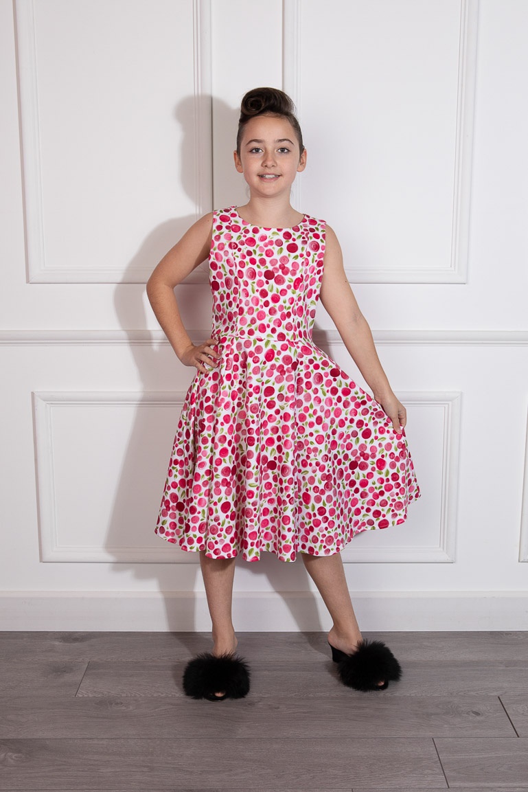 Hearts and Roses | Kinderjurk Rosy petal met roze rozenblaadjes