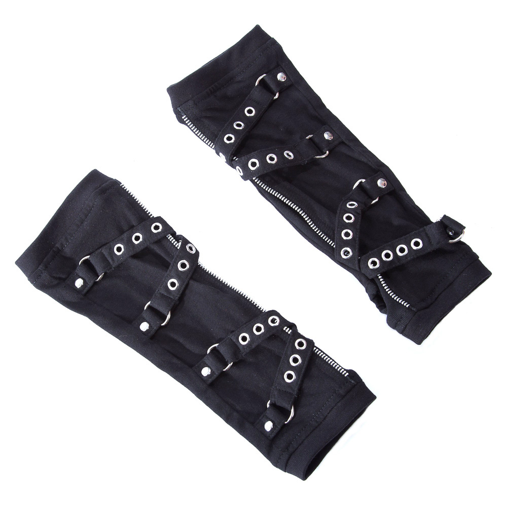 Poizen Industries | Armwarmers Ada, met rits en gespen