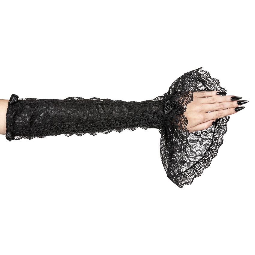 Sinister | Gothic handschoenen Felicia uitlopend Kant Sinister | Gothic handschoenen Felicia uitlopend Kant