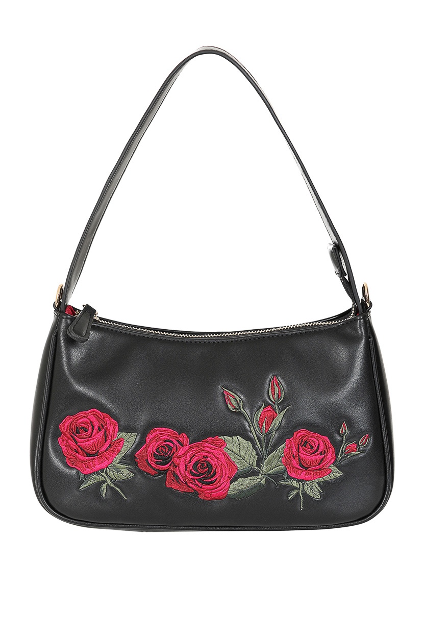 Banned | Rock 'n Roll black rose garden handtas Banned | Rock 'n Roll black rose garden handtas
