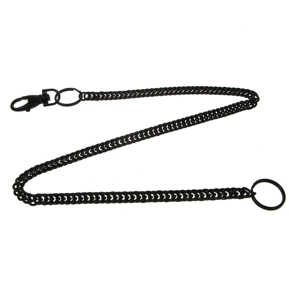 Bullet69 | Sleutelhanger met zwart metalen plat geslepen ketting, 60 cm Bullet69 | Sleutelhanger met zwart metalen plat geslepen ketting, 60 cm