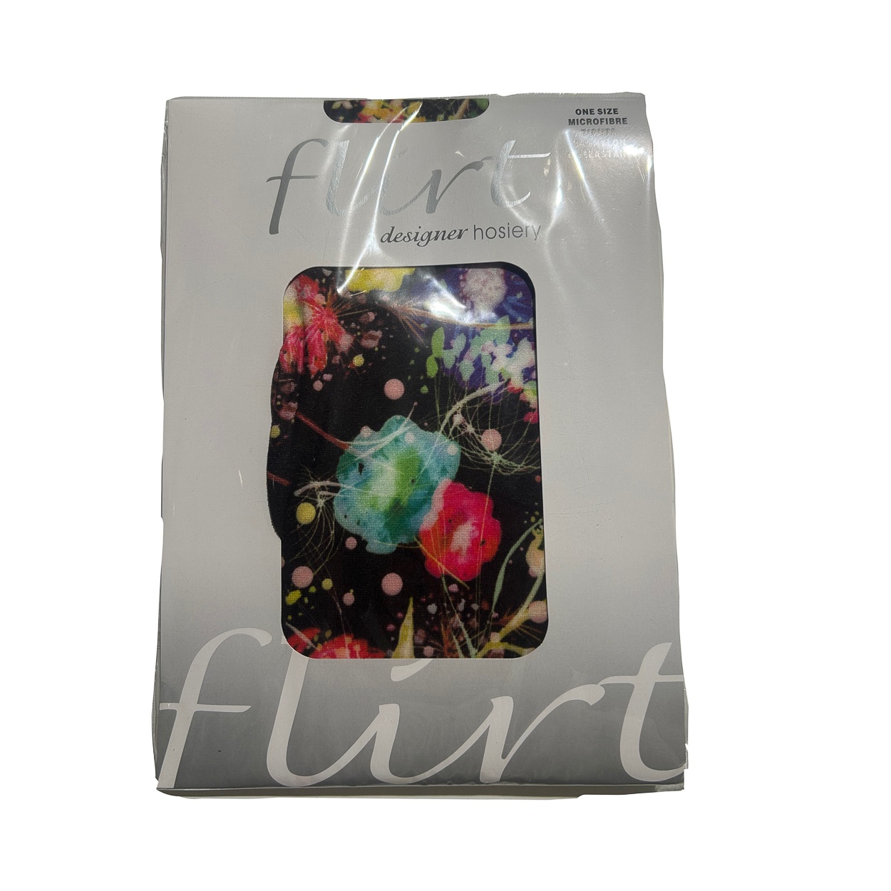 Flirt | Panty zwart met aquarel bloemen explosie